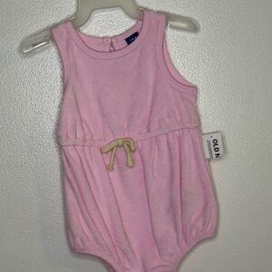 Old Navy Pink and Cream Bodysuit One Piece